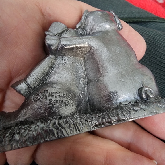 Michael Ricker Pewter 2000 Friendship Gift Of Love, Pigs #2255 Y2k - Picture 7 of 7